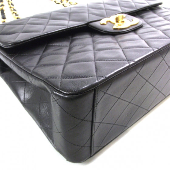 Lambskin XL Jumbo Flap Black