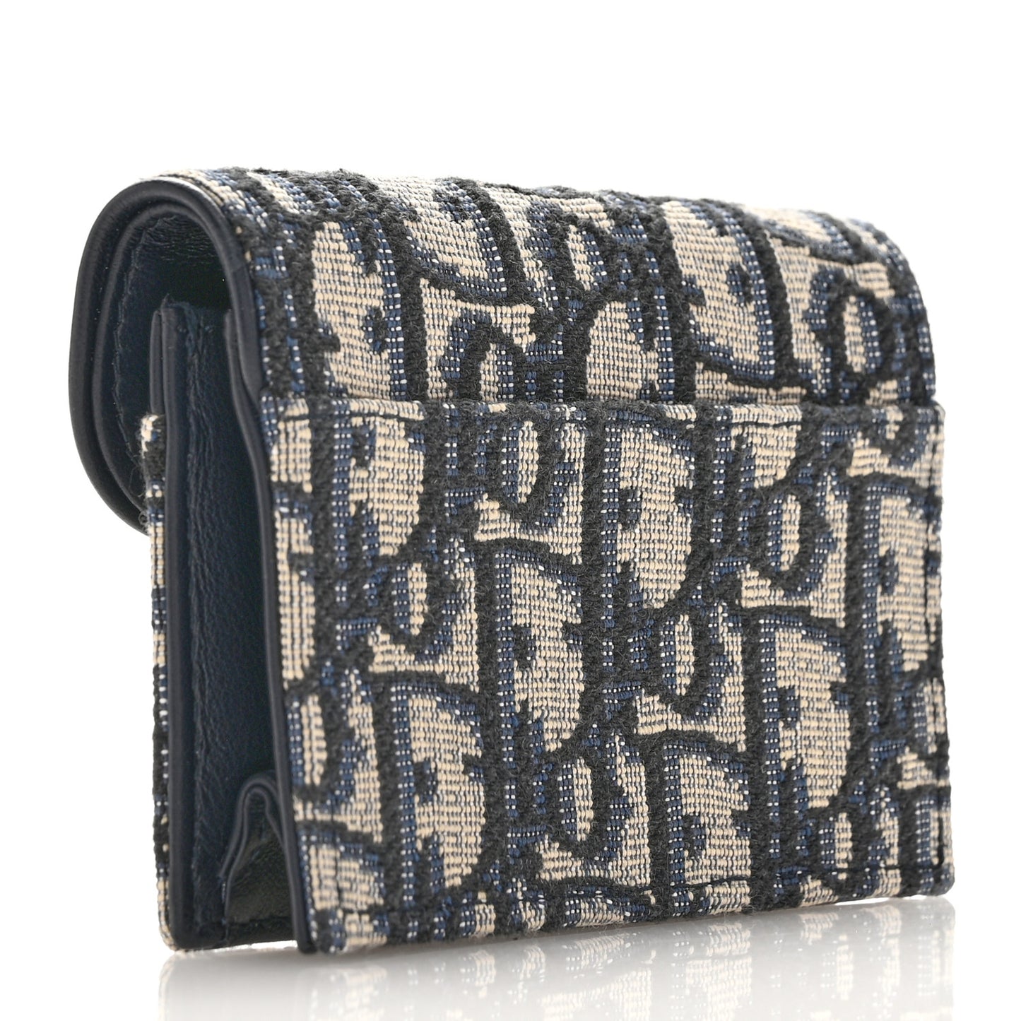 Oblique Saddle Bloom Card Holder Blue