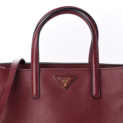 Prada Saffiano Soft Tote Cherry 10 of 10