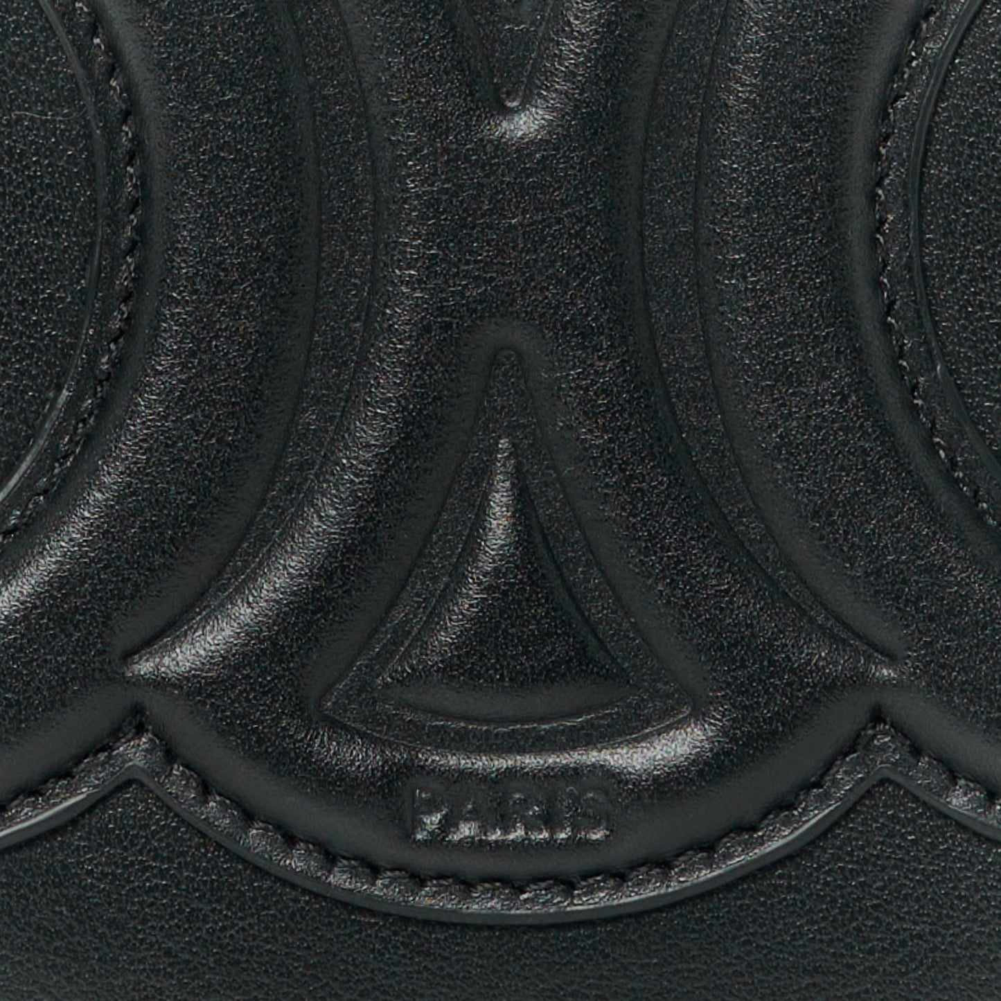 Smooth Calfskin Cuir Triomphe Folco Crossbody Bag Black