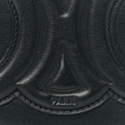 Celine Smooth Calfskin Cuir Triomphe Folco Crossbody Bag Black 9 of 12