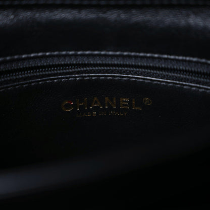 Chanel Lambskin Chevron Quilted Large Trendy CC Dual Handle Flap Bag Black 12 of 16