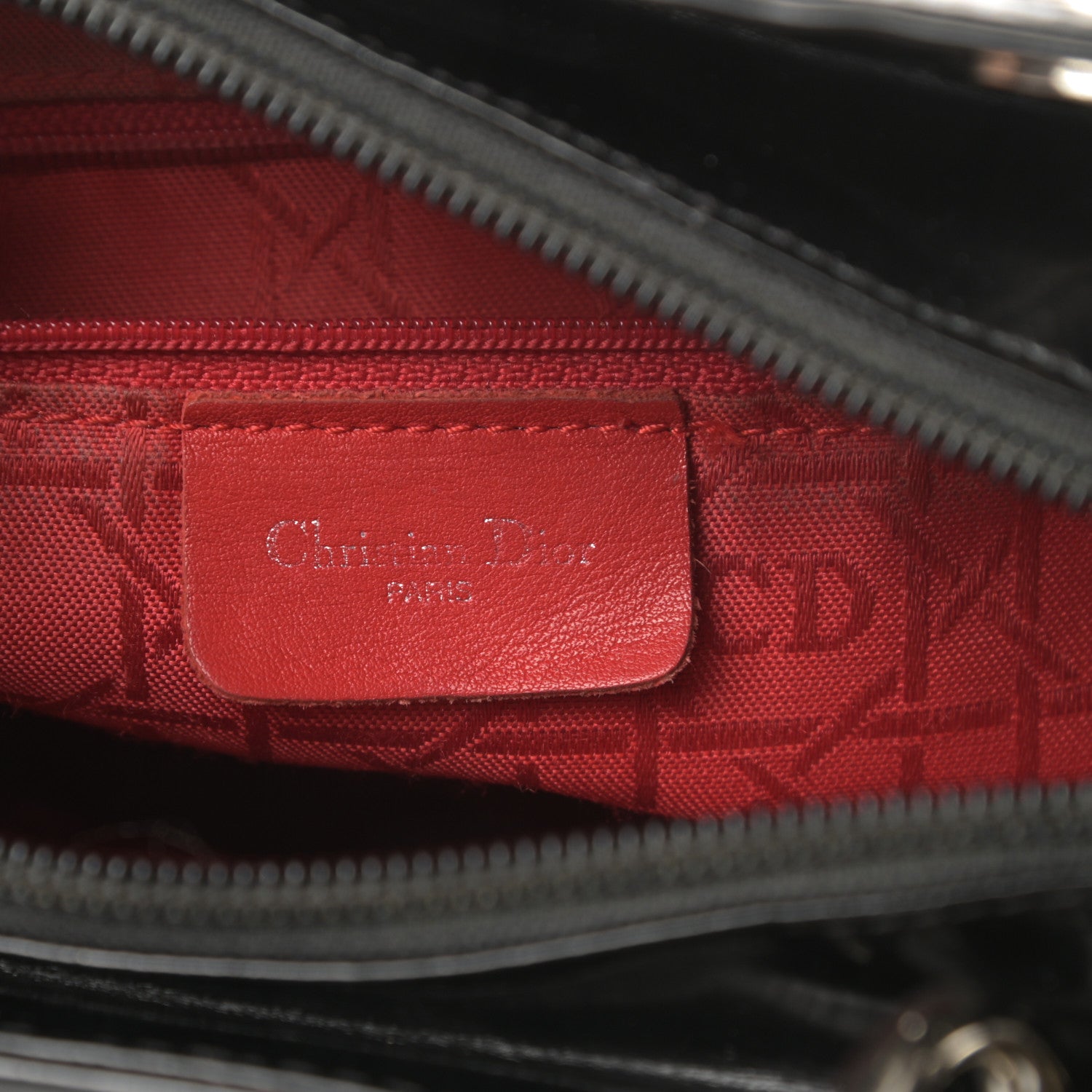 Christian Dior Glazed Calfskin Medium Lady Dior Black 6 of 15