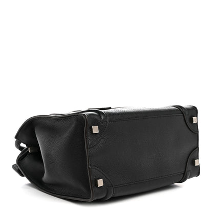 Celine Drummed Calfskin Micro Luggage Black 4 of 10