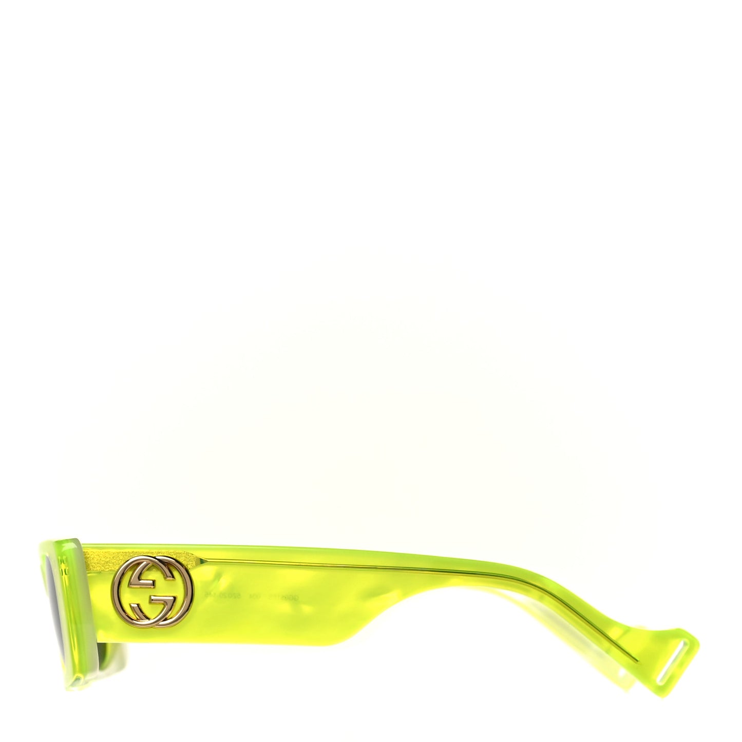 Acetate Rectangular Sunglasses GG0516S Fluorescent Yellow