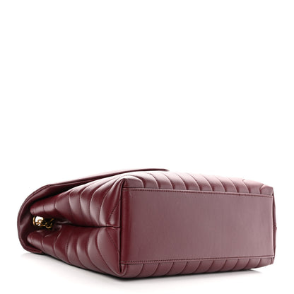 Saint Laurent Calfskin Y Quilted Monogram Medium Loulou Chain Satchel Palissandre 4 of 12