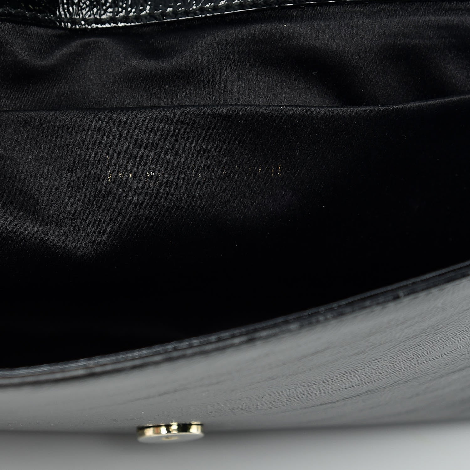 Saint Laurent Textured Patent Monogram Large Belle De Jour Clutch Black 6 of 8