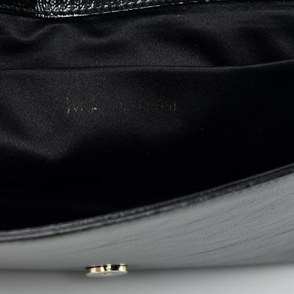 Saint Laurent Textured Patent Monogram Large Belle De Jour Clutch Black 6 of 8