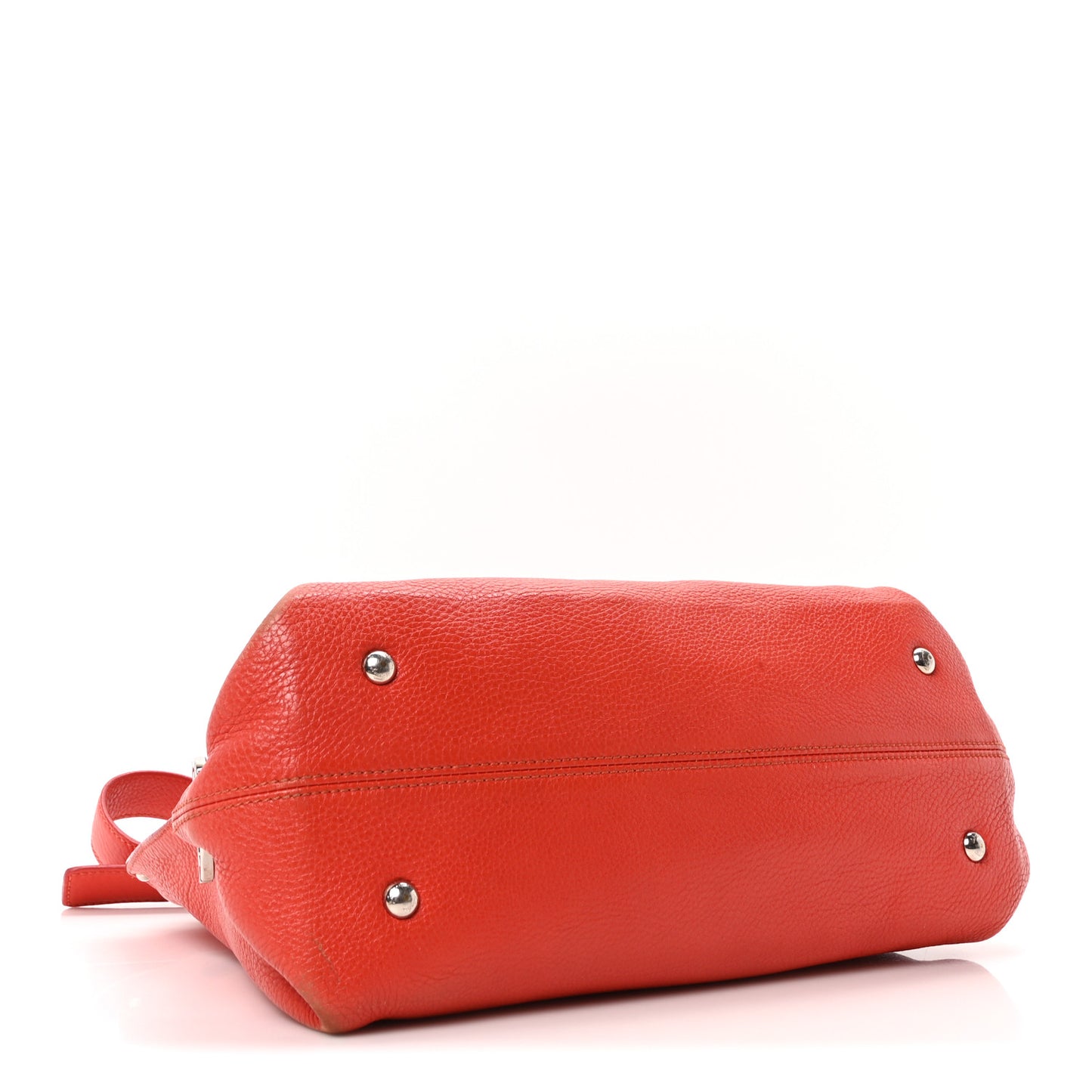 Grained Calfskin Large Sofia Satchel Sunset