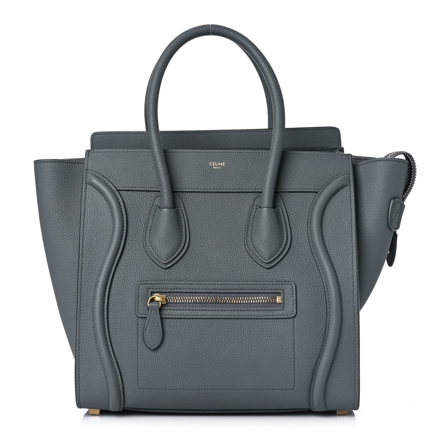 Baby Drummed Calfskin Micro Luggage Kohl