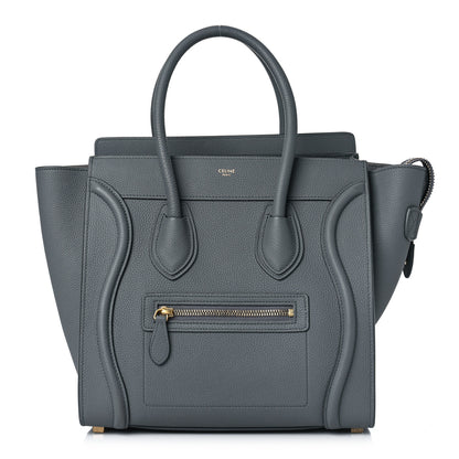 Celine Baby Drummed Calfskin Micro Luggage Kohl 1 of 8