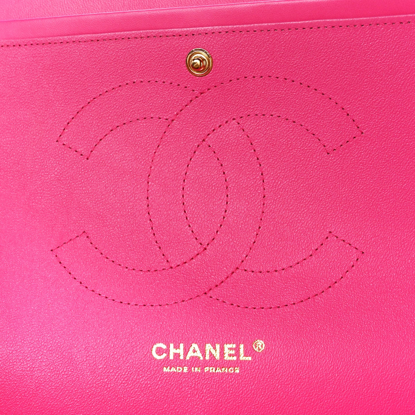Lambskin Quilted Jumbo Double Flap Dark Pink