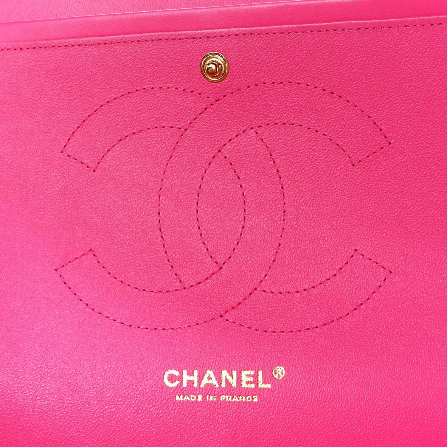 Chanel Lambskin Quilted Jumbo Double Flap Dark Pink 6 of 12