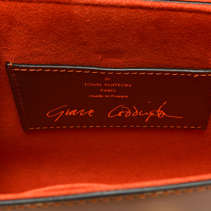 Louis Vuitton Calfskin Catogram Twist Shoulder Bag MM Marron 7 of 9