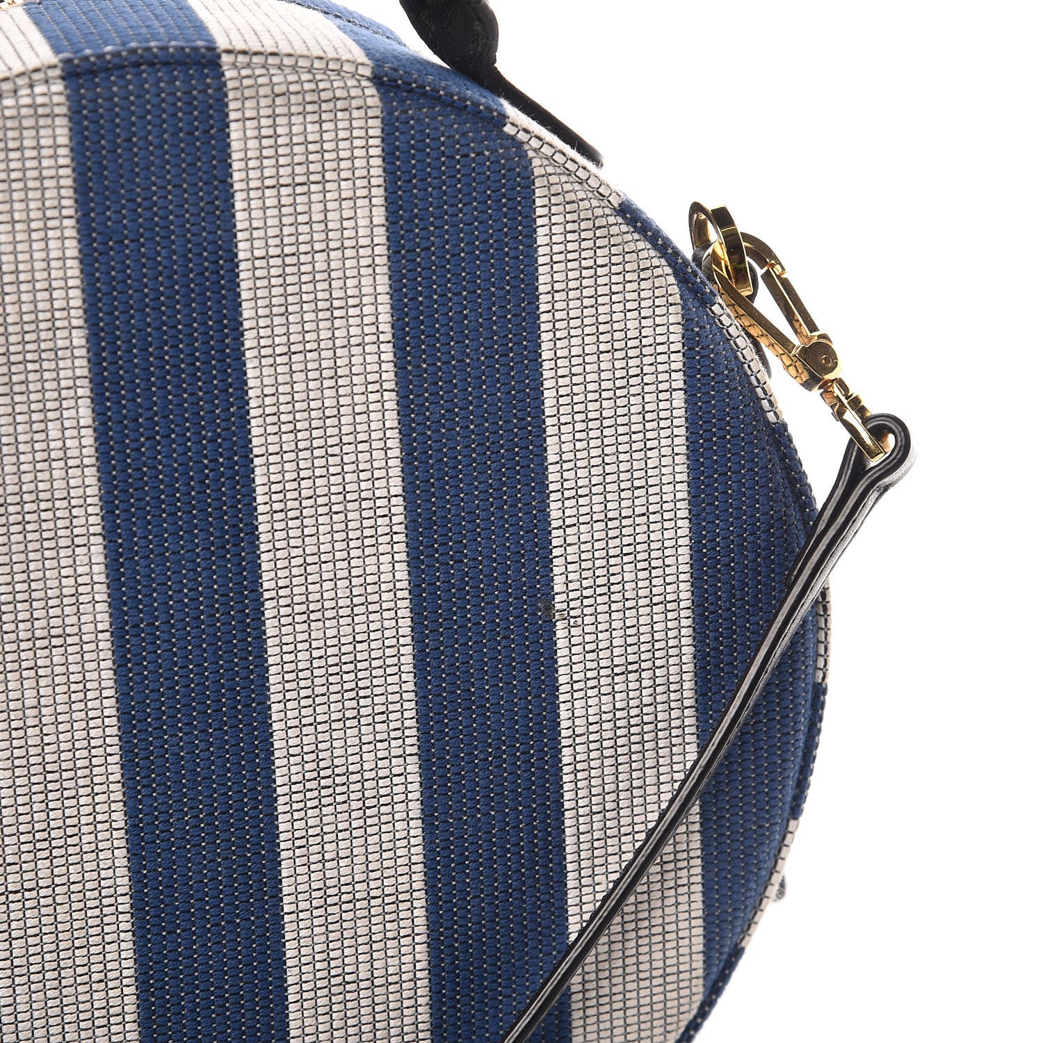 Mansur Gavriel Canvas Stripe Circle Crossbody Blue White 9 of 12