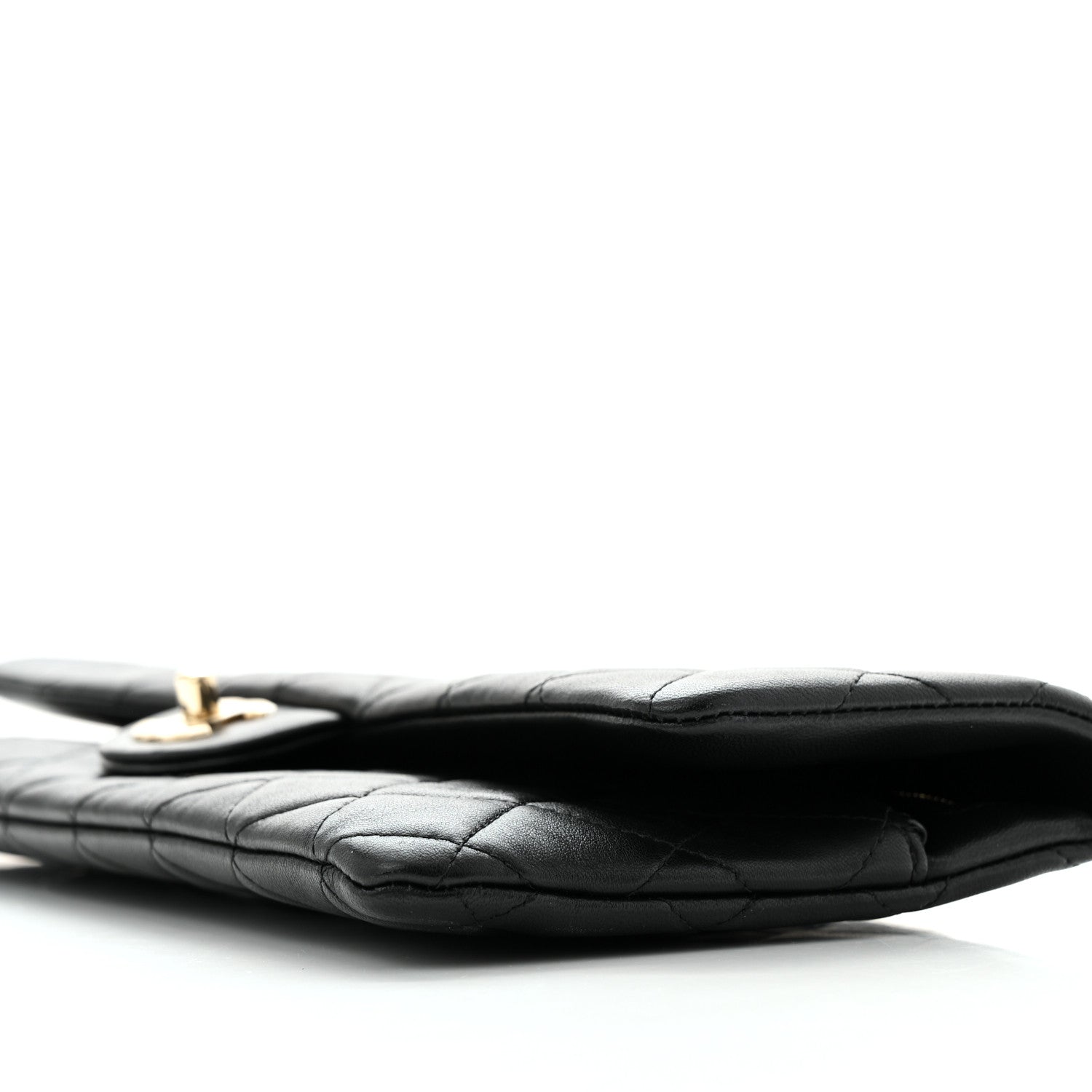 Chanel Lambskin Quilted Flap Clutch Black 11 of 12