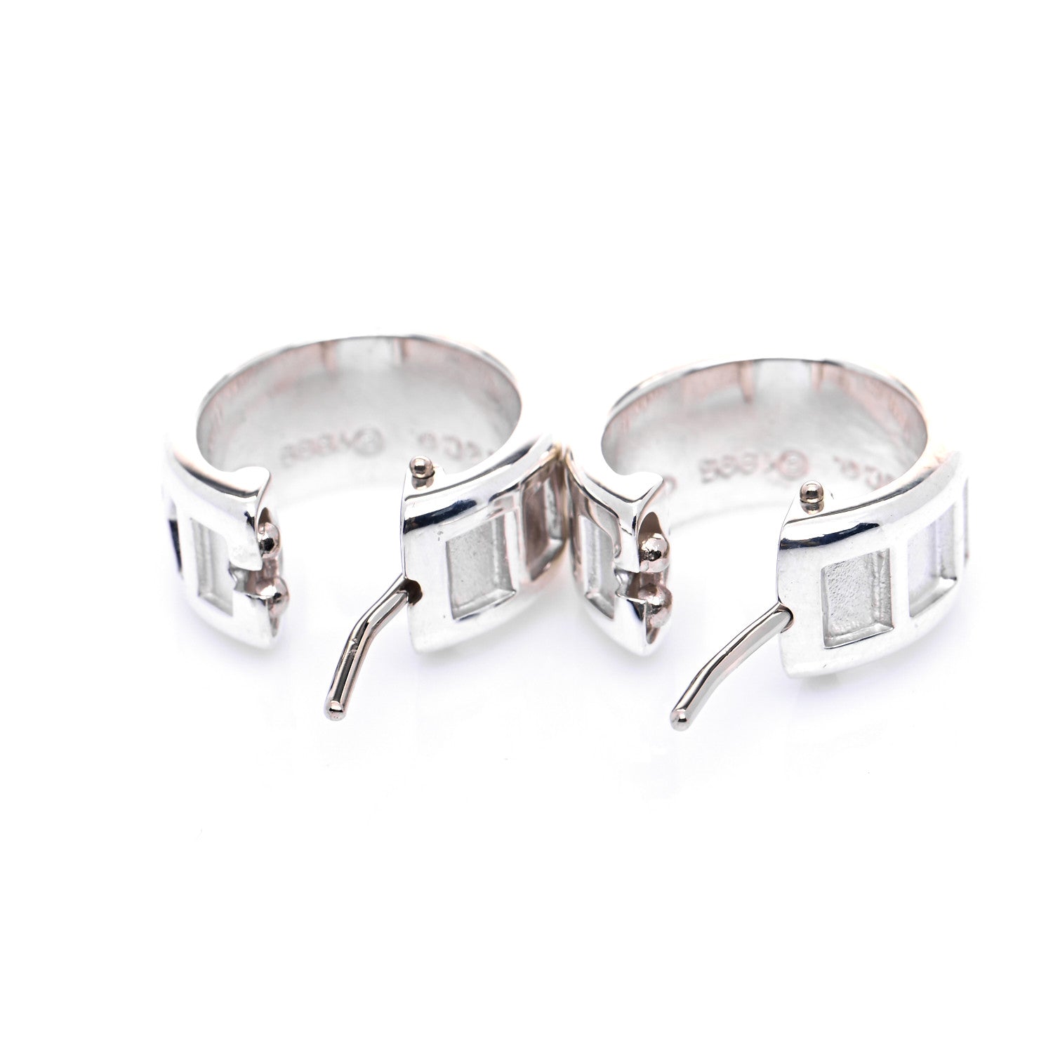 Tiffany Sterling Silver Small Atlas Hoop Earrings 3 of 6