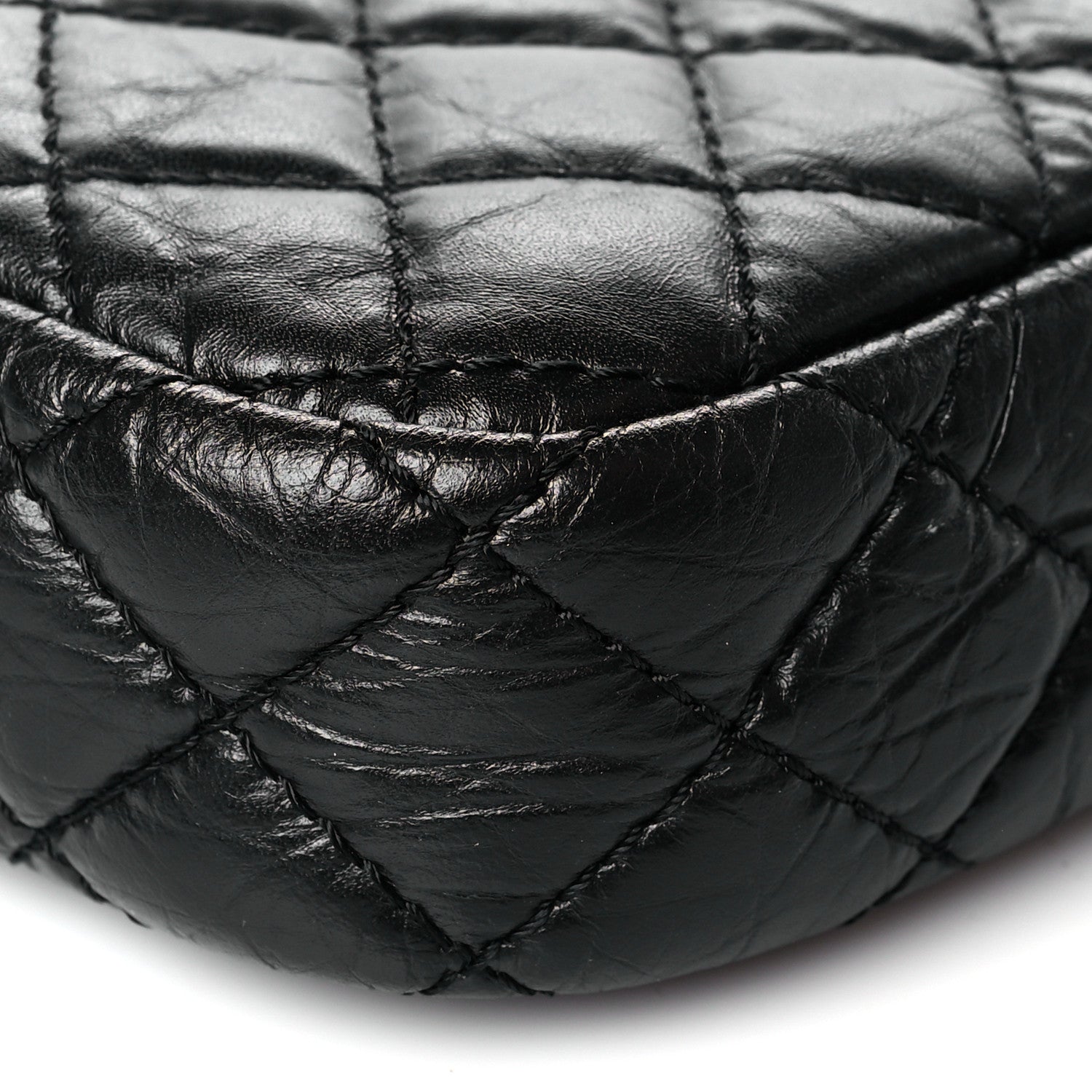 Chanel Aged Calfskin Quilted Mini Reissue Camera Case Black 9 of 10