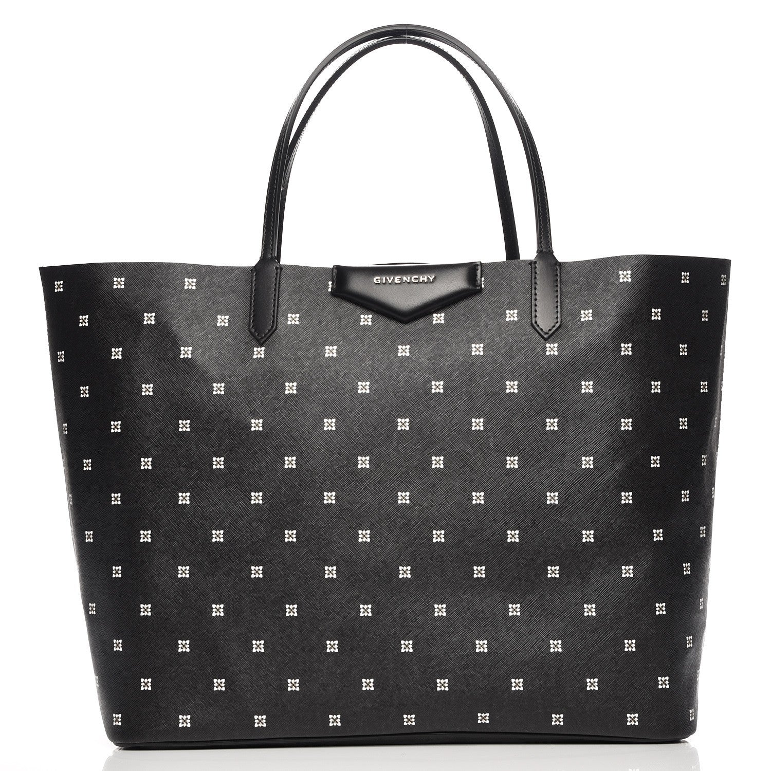 Givenchy Textured Coated Canvas Mini Lilies Print Large Antigona Tote Black 1 of 8