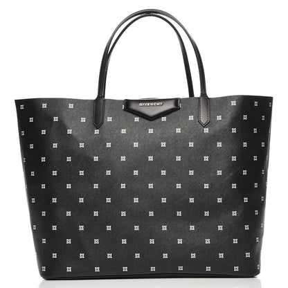 Givenchy Textured Coated Canvas Mini Lilies Print Large Antigona Tote Black 1 of 8