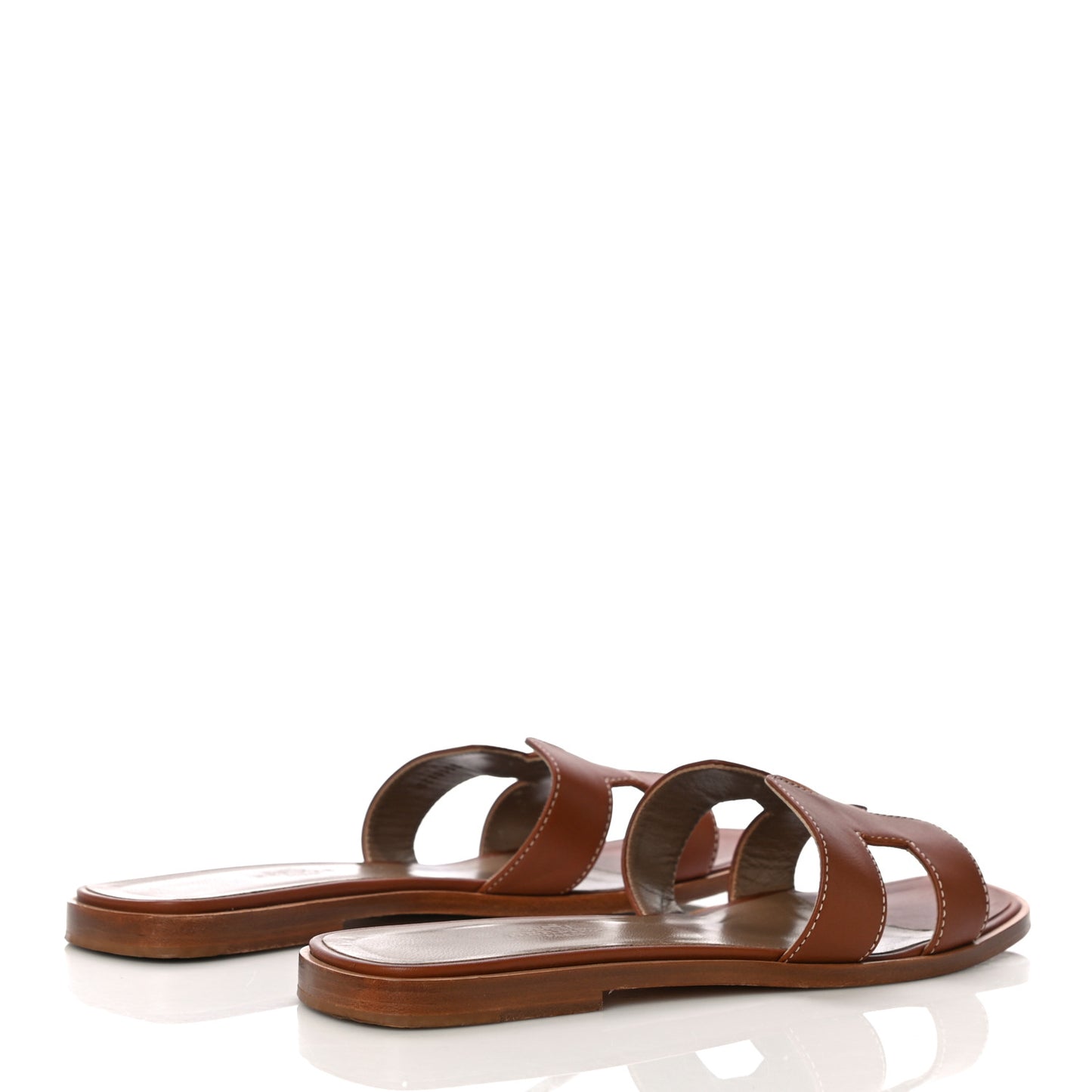 Box Calfskin Oran Sandals 37.5 Gold