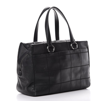 Chanel Caviar Square Stitched Bowler Black 2 of 15