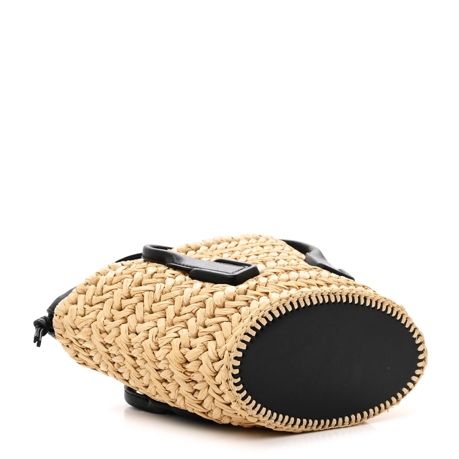 Bottega Veneta Raffia Calfskin Small Arco Basket Black 4 of 12