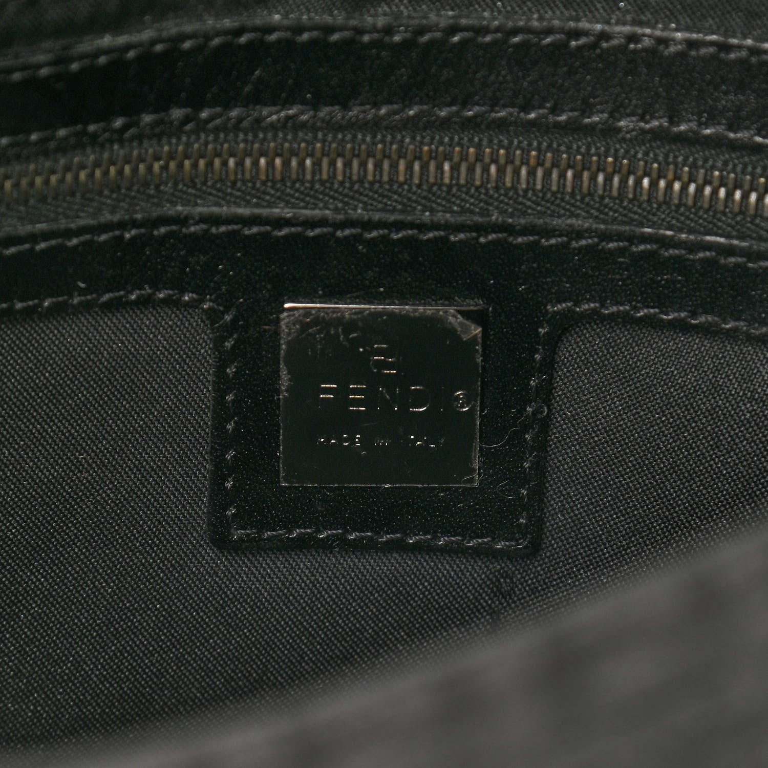 Fendi Zucchino Baguette Black 6 of 9