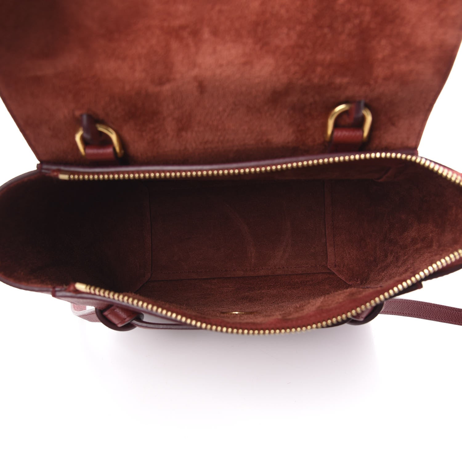 Celine Grained Calfskin Nano Belt Bag Ruby 6 of 12