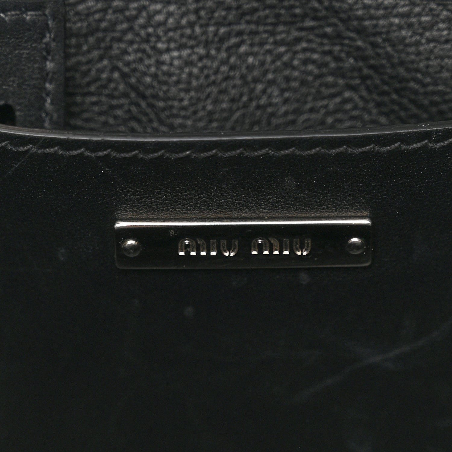 Miu Miu Soft Calfskin Top Handle Satchel Black 6 of 14