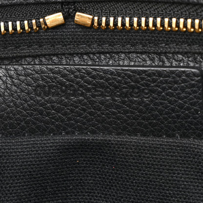Alexander McQueen Pebbled Calfskin Small Skull Padlock Zip Around Tote Black 7 of 14