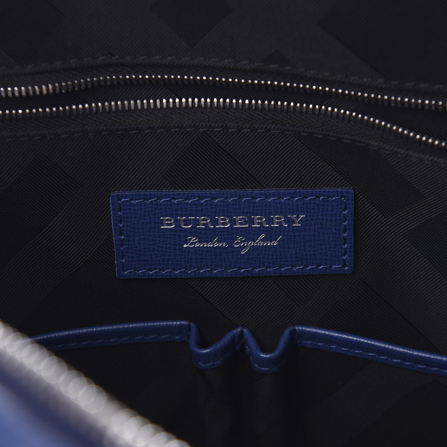 Burberry Textured Calfskin Barrow Briefcase Deep Blue 8 of 10