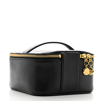 Chanel Caviar CC Vanity Cosmetic Case Black 3 of 9