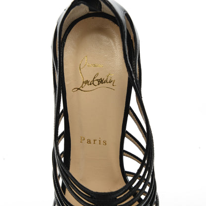 Christian Louboutin Kid Leather Multibrida 85 Cage Sandals 38.5 Black 5 of 7