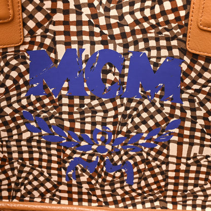 MCM Visetos Medium Liz Reversible Shopper Tote Cognac 9 of 19