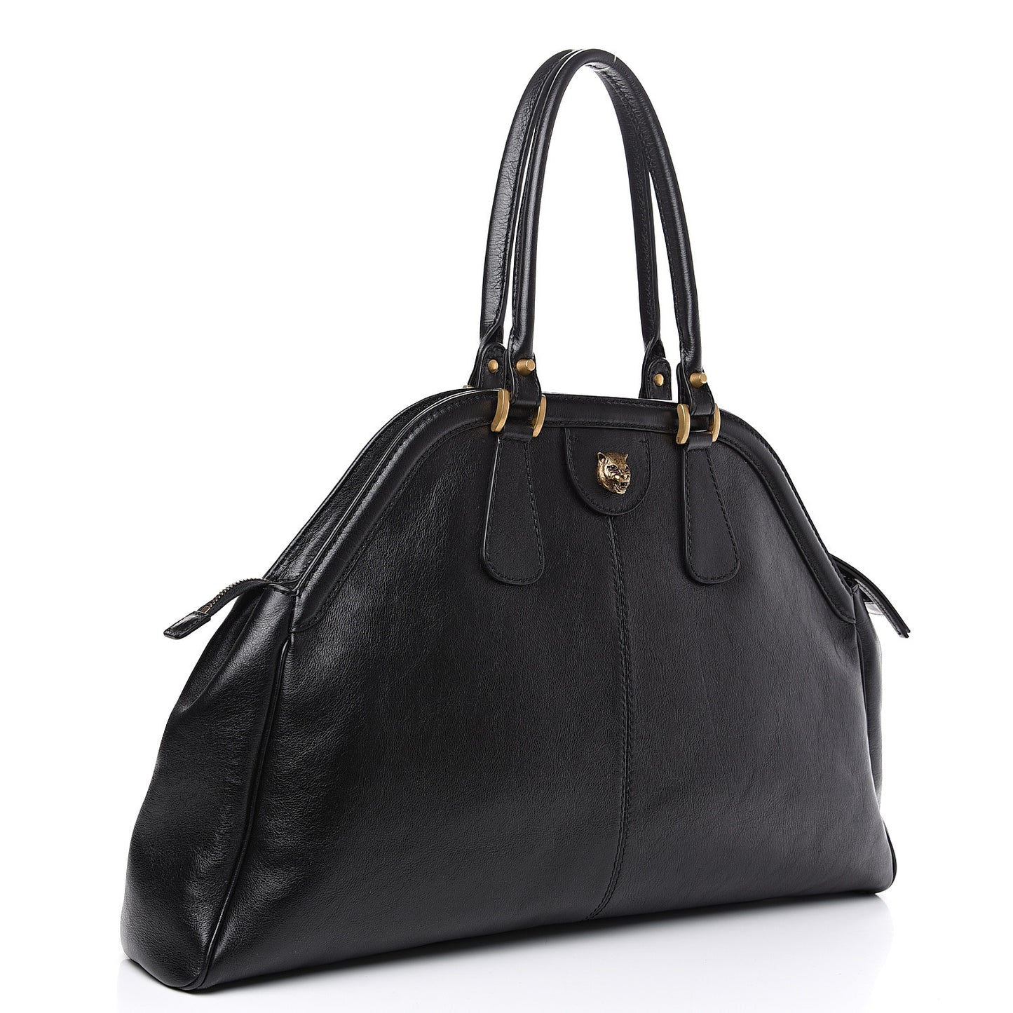 Calfskin Large Re(Belle) Top Handle Bag Black