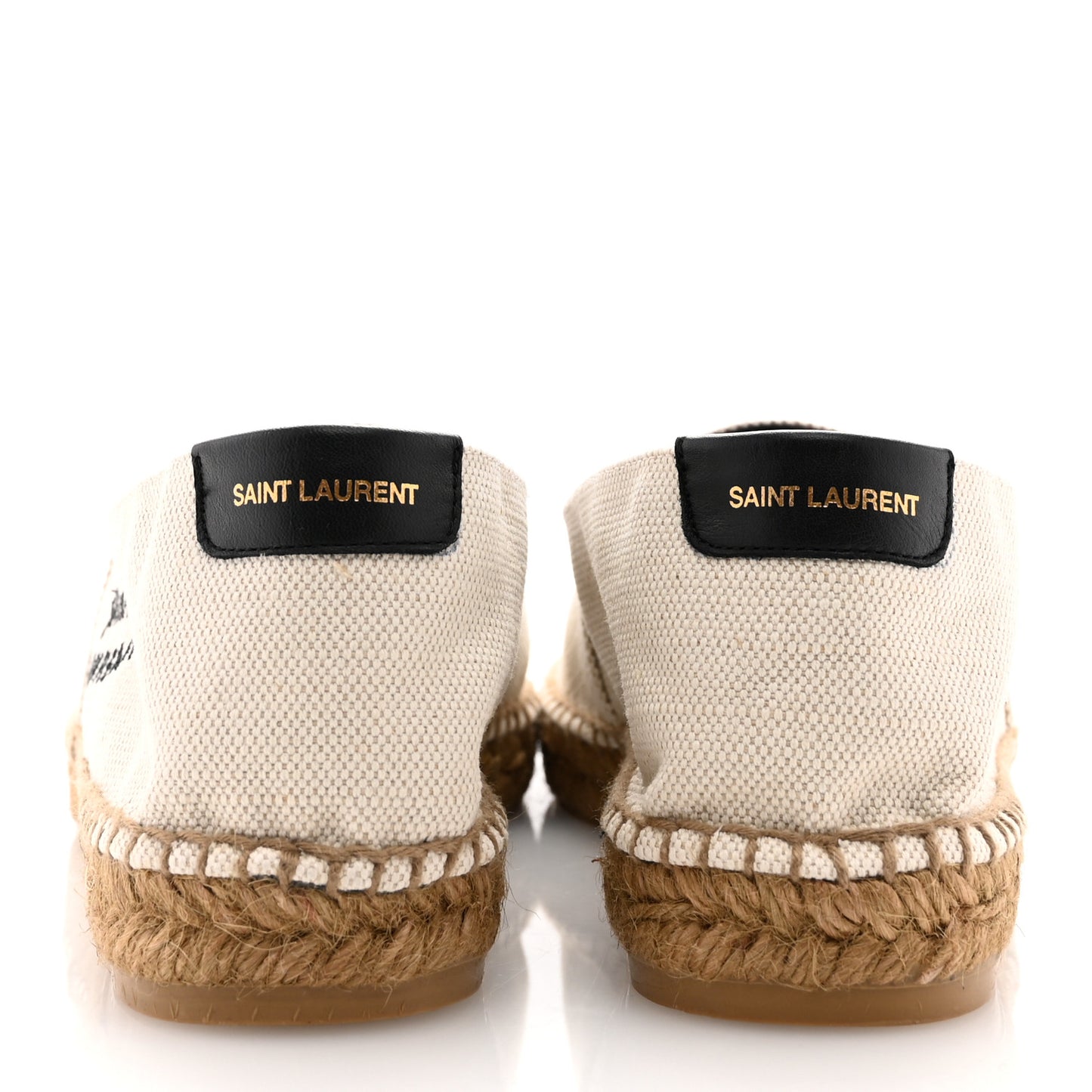 Canvas Nappa Elba Light Logo Embroidered Espadrilles 40 Ecru