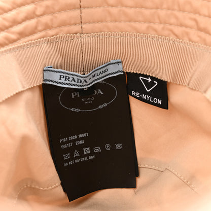 Prada Re-Nylon Metal Triangle Logo Womens Bucket Hat S Sabbia 8 of 10