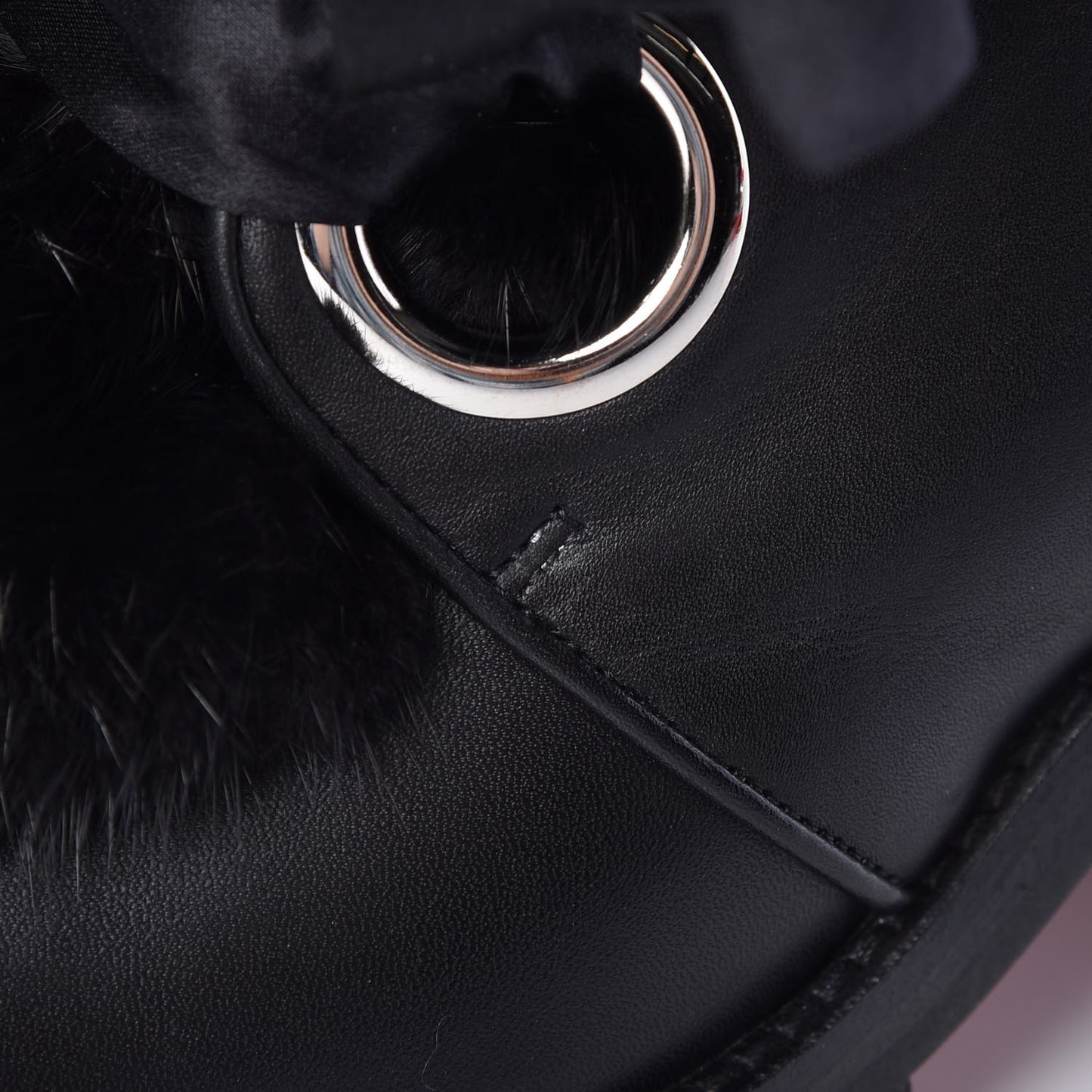 Calfskin Mink Jenny From the Alps 70 Ankle Boots 36.5 Black