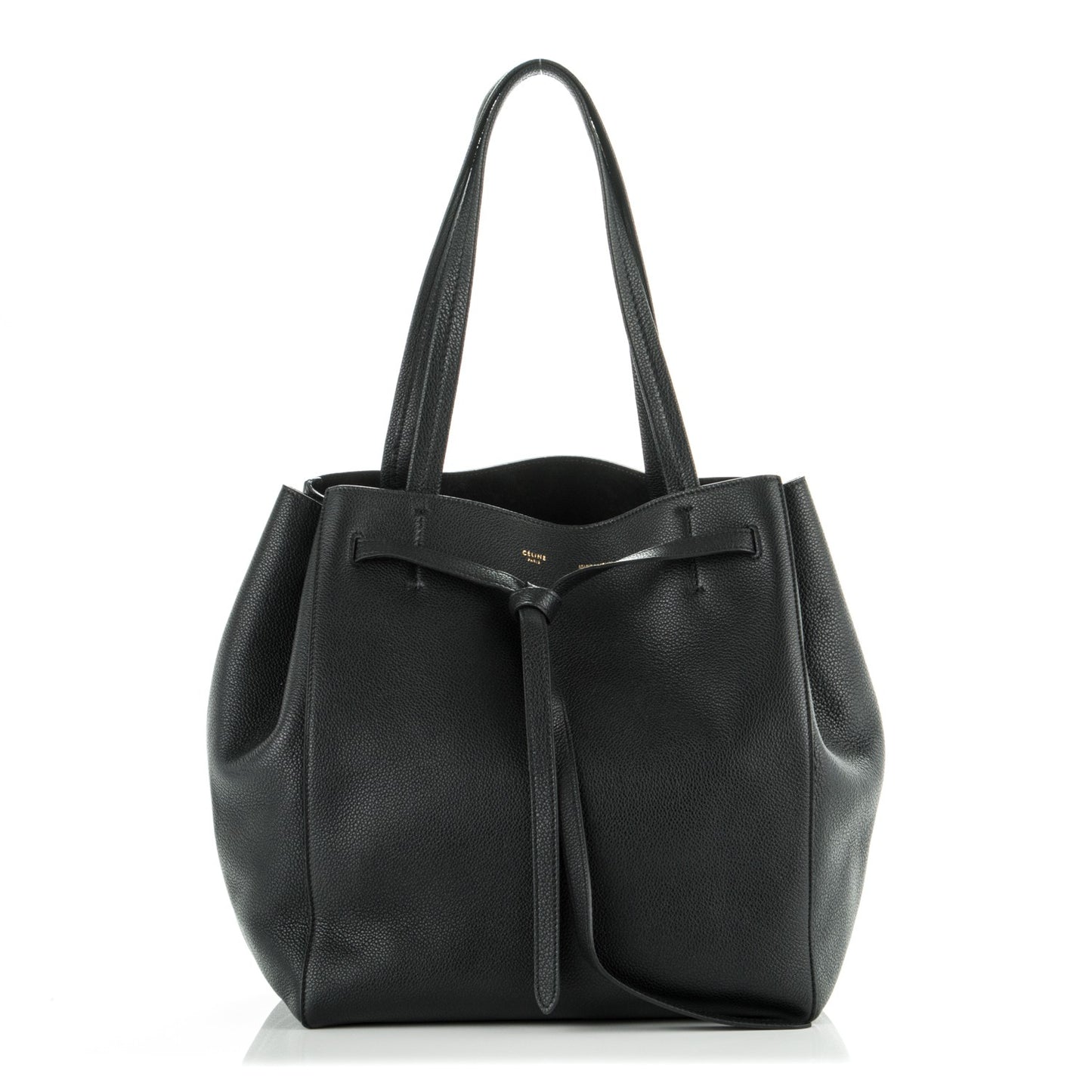 Soft Grained Calfskin Small Belt Cabas Phantom Black