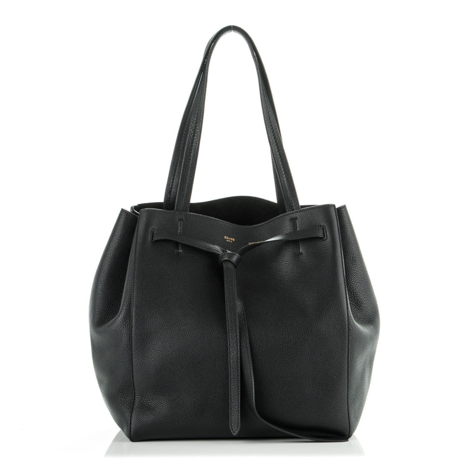 Celine Soft Grained Calfskin Small Belt Cabas Phantom Black 1 of 7