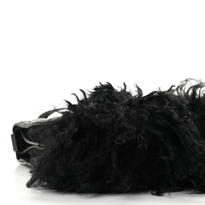 Chanel Lambskin Quilted Fur Paris Dallas Double Flap Bag Black 10 of 13