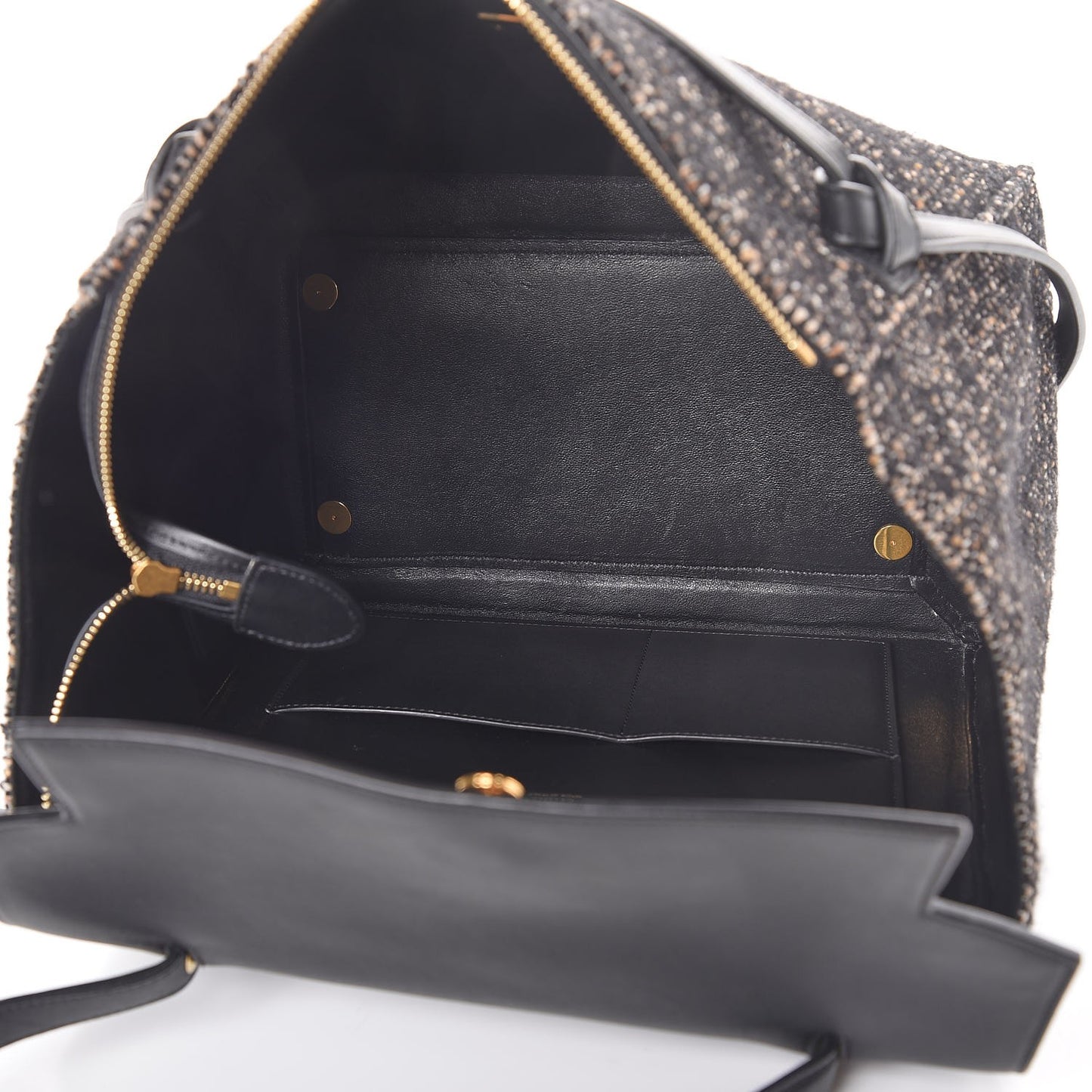 Tweed Calfskin Small Belt Bag Black