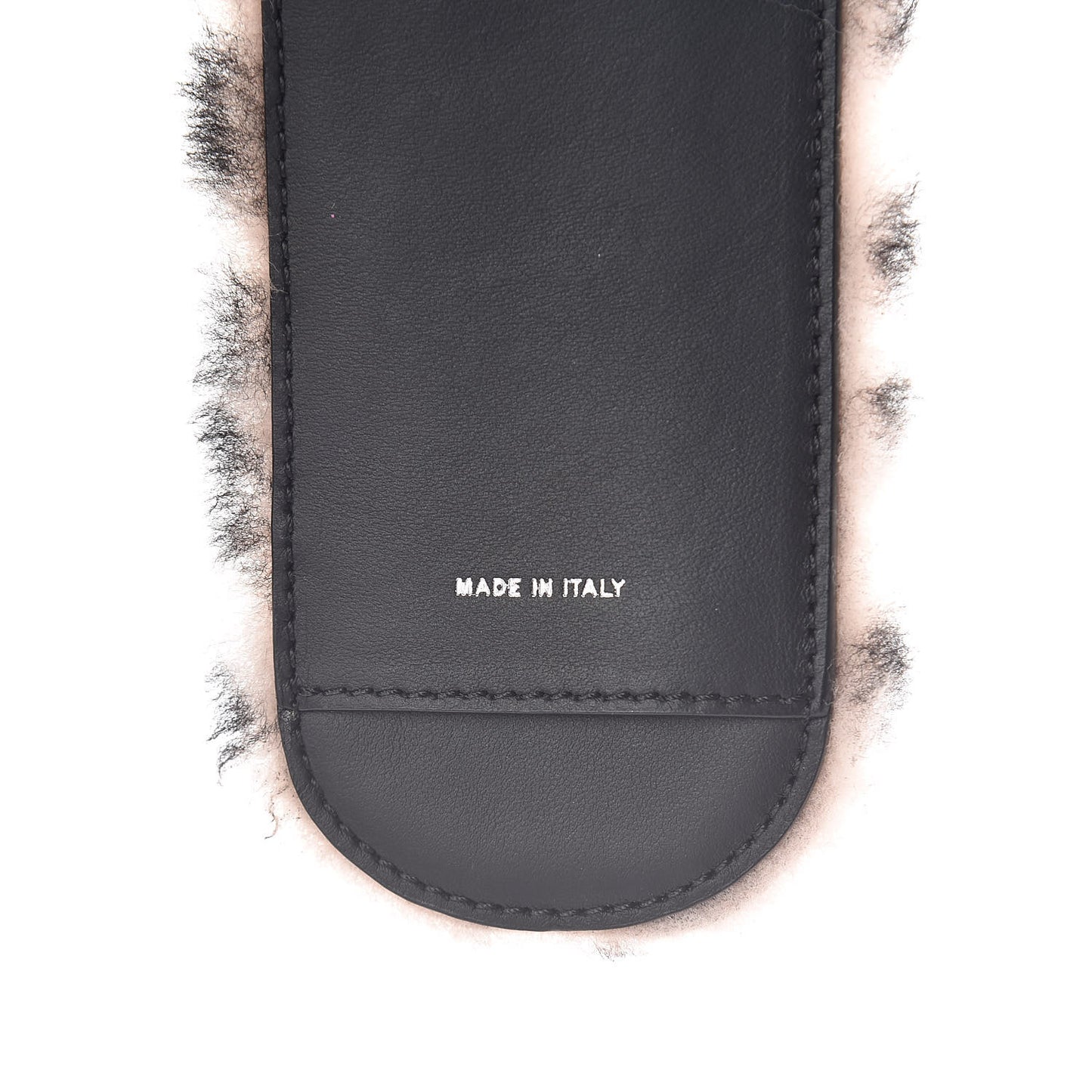 Shearling Macro FF 1974 Diagonal Strap Thru Light Rose Black