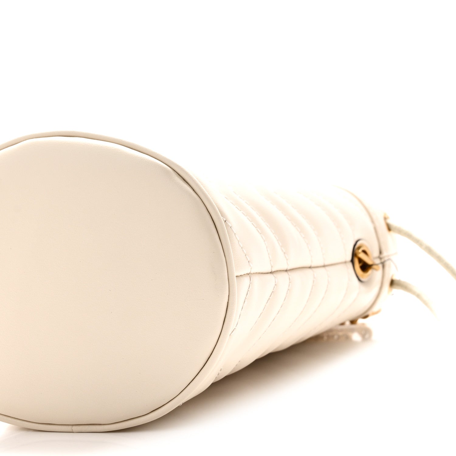 Gucci Calfskin Matelasse Mini GG Marmont 2.0 Bucket Bag White 10 of 10