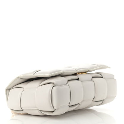 Bottega Veneta Lambskin Maxi Intreccio Padded Chain Cassette Crossbody Bag White 4 of 10