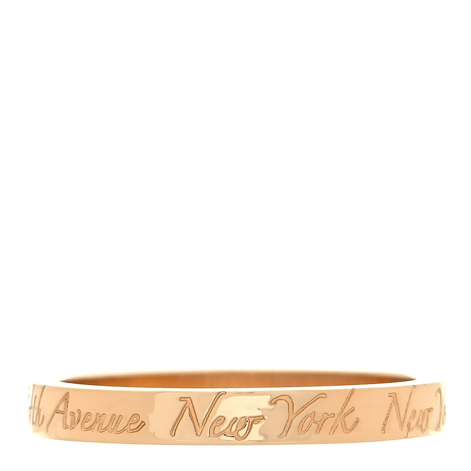 Tiffany 18K Yellow Gold Notes Fifth Avenue New York Ring 54 7 3 of 4