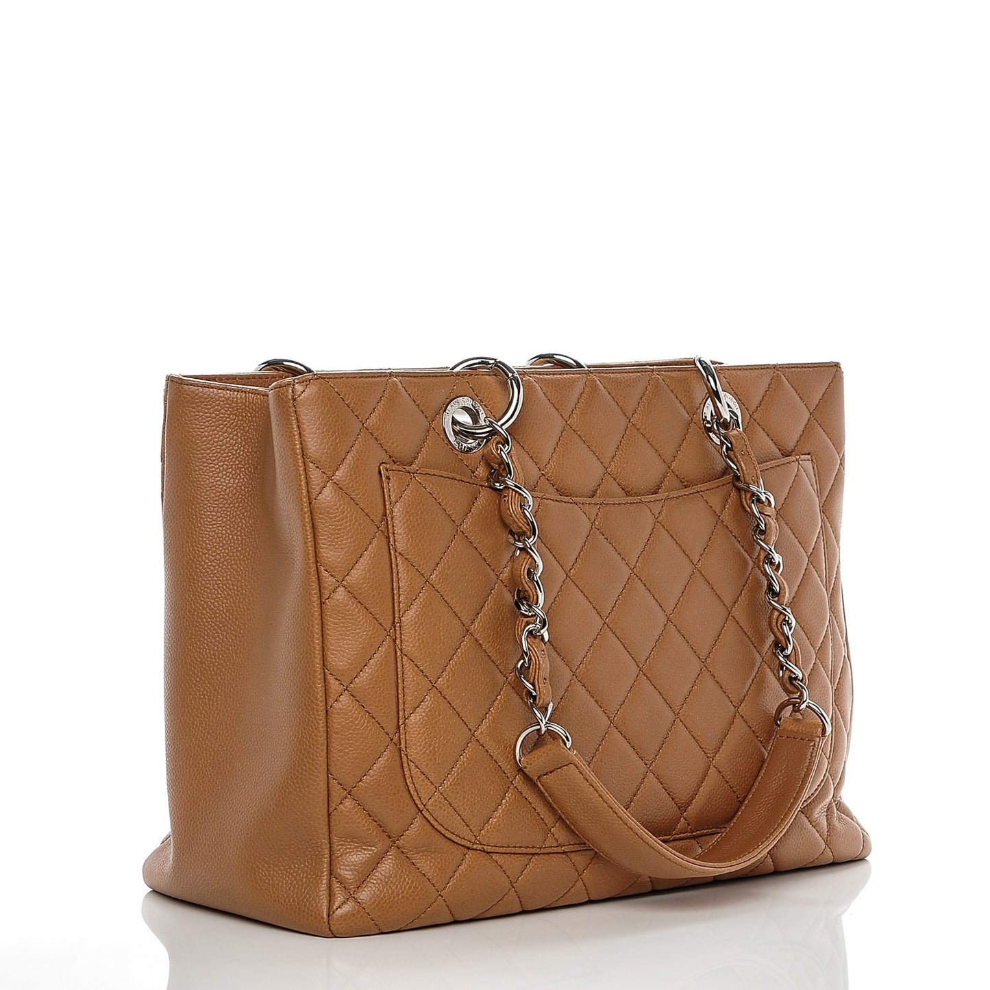 Caviar Grand Shopping Tote GST Dark Beige