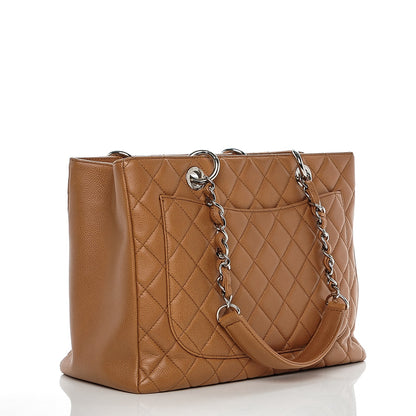 Chanel Caviar Grand Shopping Tote GST Dark Beige 3 of 8