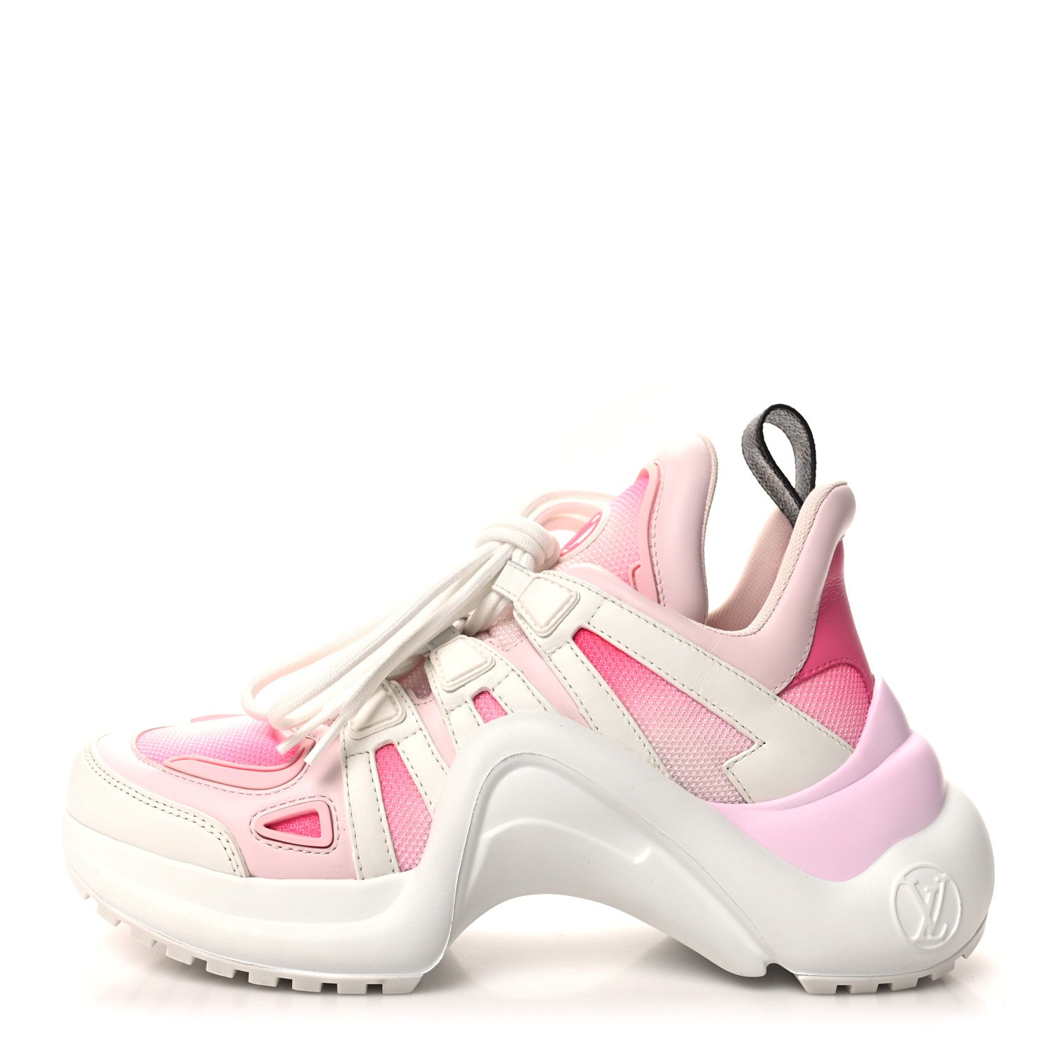 Louis Vuitton Calfskin Technical Nylon LV Archlight Sneaker 36 White Pink 1 of 9